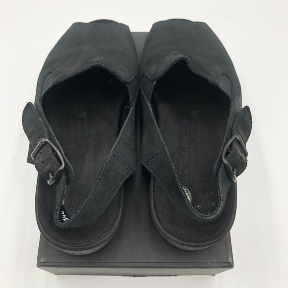 Mephisto Sandals Women's Size 9  Black Leather‎ slingback Peep Toe - Picture 8 of 11